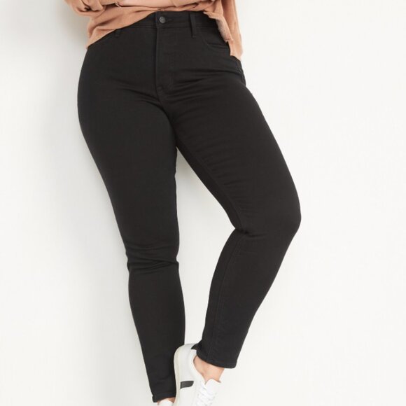 Old Navy Black Built In Warm Winter Jeans - Picture 1 of 7